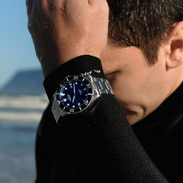 A diver worn on the coast